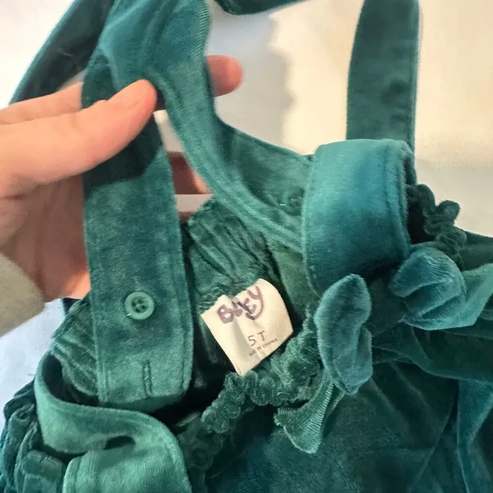 Bluey Green Velour Candy Cance 